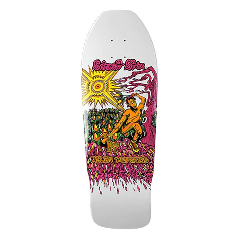 Schmitt Stix 9.875" x 31" Allen Midgette Flower Picker Re-issue White Dip Skateboard Deck - 5150 Skate Shop