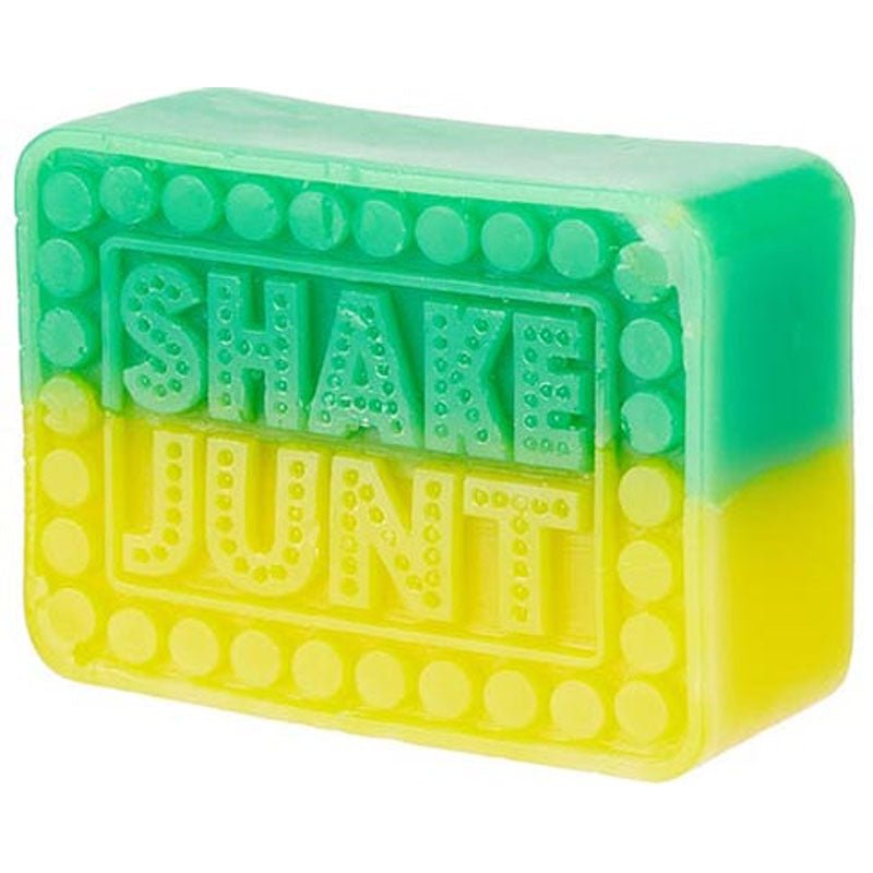Shake Junt Box Logo Green Yellow Skateboard Curb Wax - 5150 Skate Shop