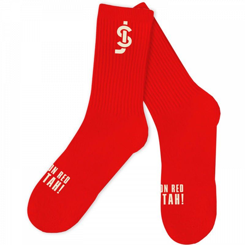 Shake Junt Red On Red Crew Socks 5150 Skate Shop