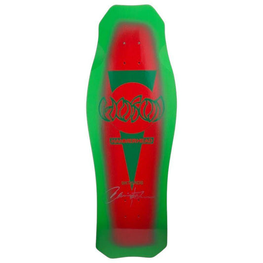 SIGNED & NUMBERED HOSOI CHRISTMAS 2022 OG HAMMERHEAD 10.5" x 31" Green Red 5150 Skate Shop