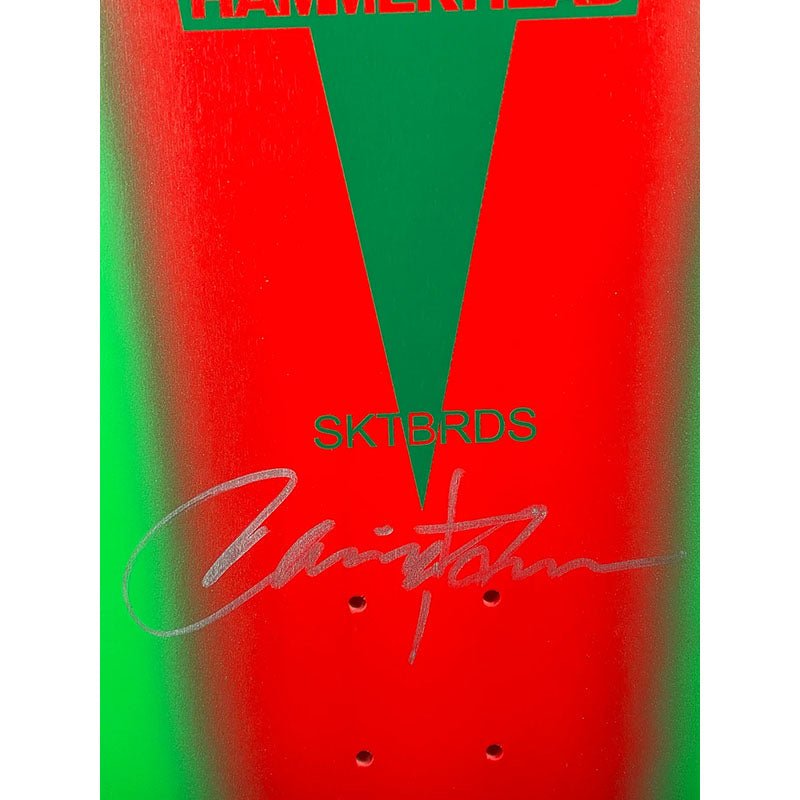 SIGNED & NUMBERED HOSOI CHRISTMAS 2022 OG HAMMERHEAD 10.5" x 31" Green Red-5150 Skate Shop