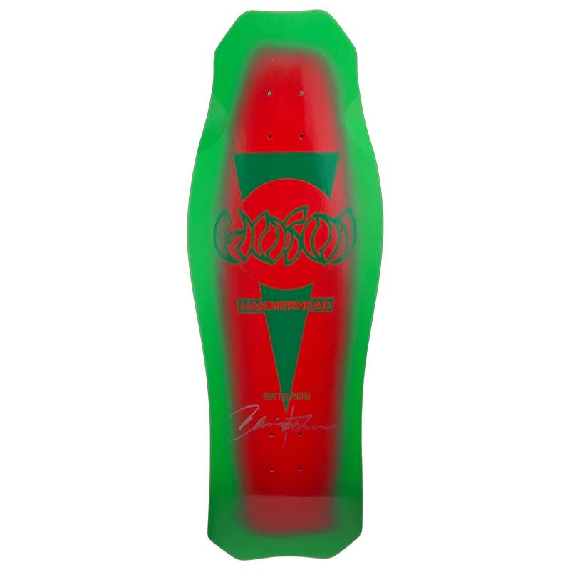 SIGNED & NUMBERED HOSOI CHRISTMAS 2022 OG HAMMERHEAD 10.5" x 31" Green Red-5150 Skate Shop