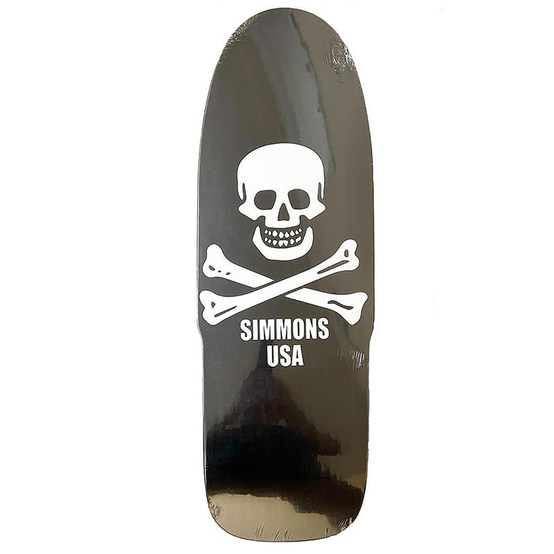 Simmons 10" x 30" Samuel Bellamy Pirate Black Shaped Skateboard Deck - 5150 Skate Shop
