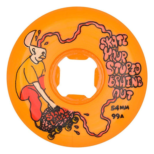 Slime Balls 54mm 99a Stupid Brains Speed Balls Orange Skateboard Wheels 4pk-5150 Skate Shop