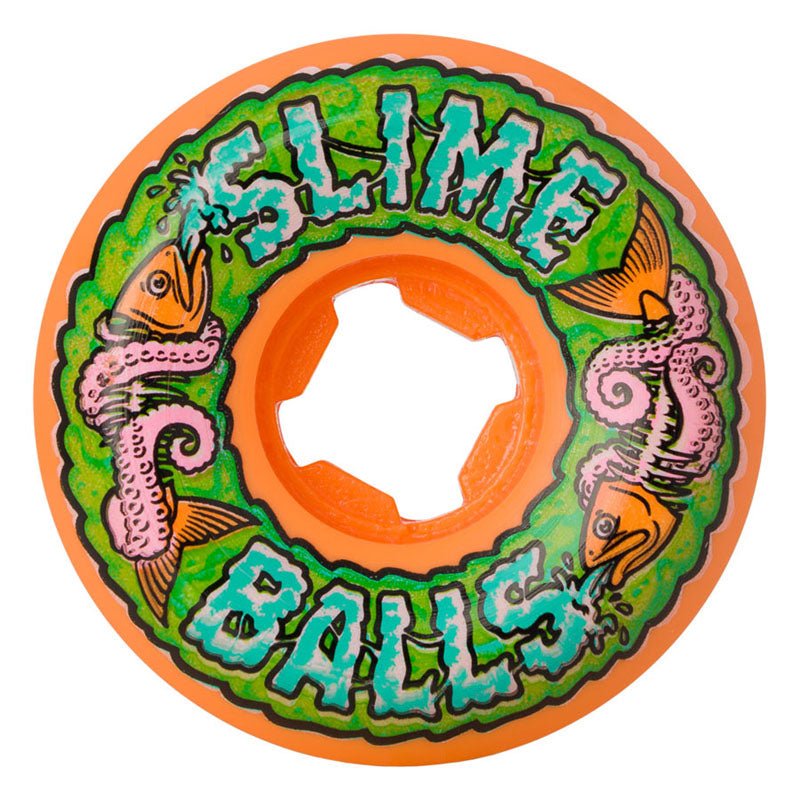 Slime Balls 56mm 99a Fish Balls Speed Balls Orange Skateboard Wheels 4pk - 5150 Skate Shop