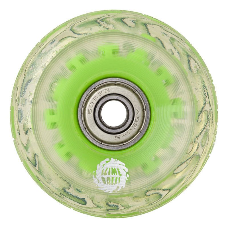Slime Balls 60mm 78a Light Ups w/GREEN LED and bearings OG Slime Skateboard Wheels 4pk-5150 Skate Shop
