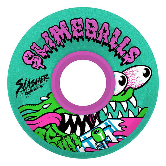 Slime Balls 60mm 78a Meek Slasher OG Slime Green Glitter Skateboard Wheels 4pk-5150 Skate Shop