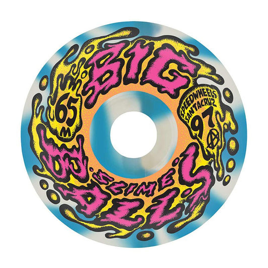Slime Balls 65mm 97a Big Balls Blue White Swirl Skateboard Wheels 4pk-5150 Skate Shop