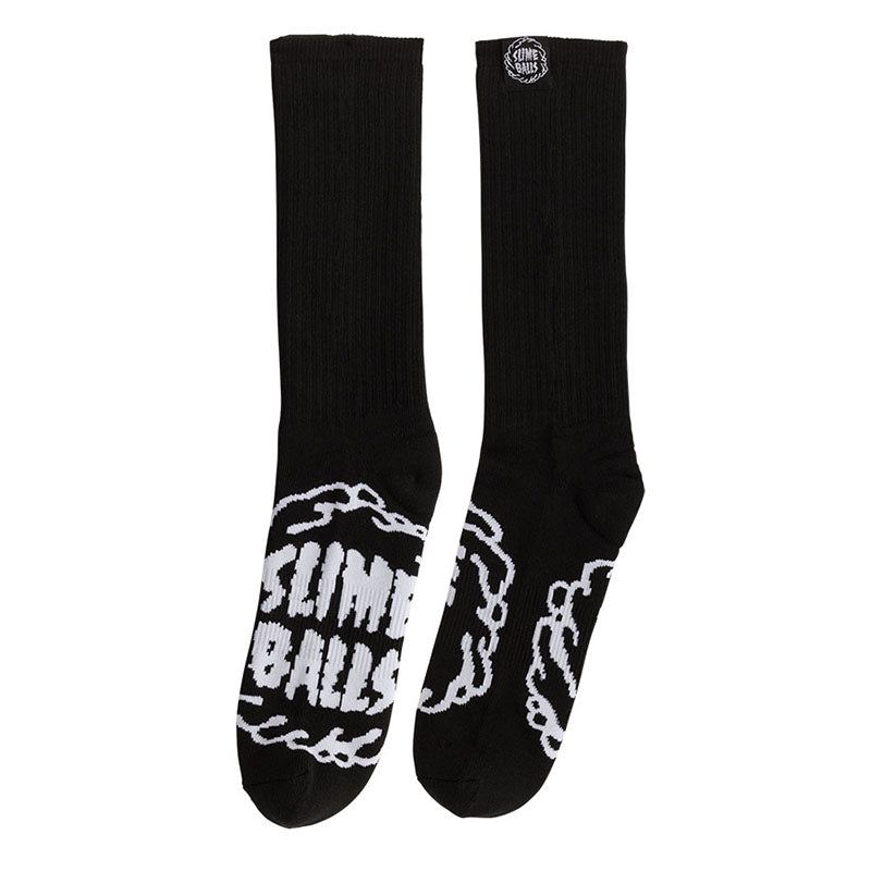 Slime Balls Wheels Black Splat Mens Socks 1pr 5150 Skate Shop
