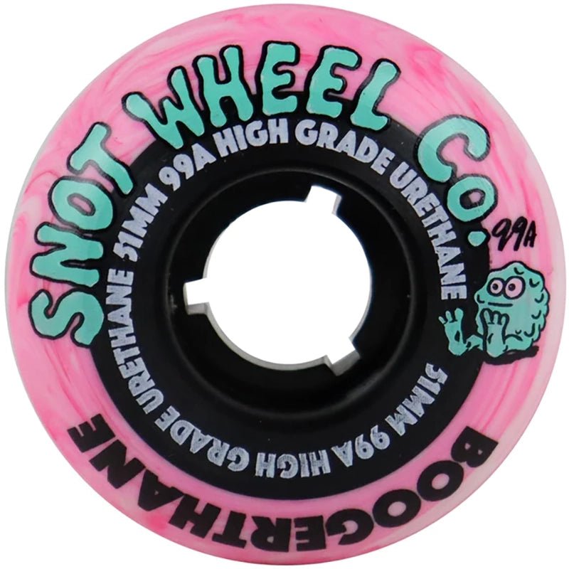 Snot 51mm 99a Boogerthane Team Pink Swirl Outer Black Core Skateboard Wheels 4pk-5150 Skate Shop