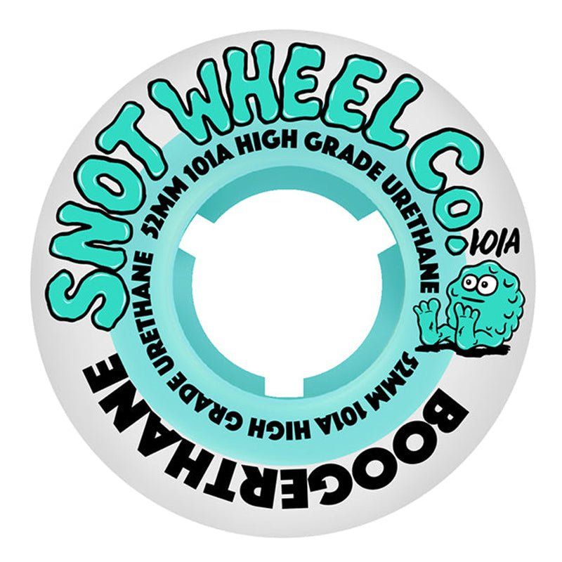 Snot 52mm 101a Boogerthane Team White Outer Teal Core Skateboard Wheels 4pk 5150 Skate Shop