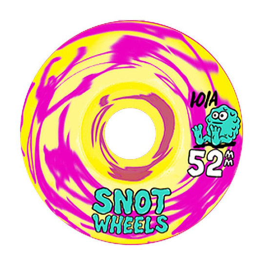 Snot 52mm 101a Original Shape Pink/Yellow Swirl Skateboard Wheels 4pk - 5150 Skate Shop