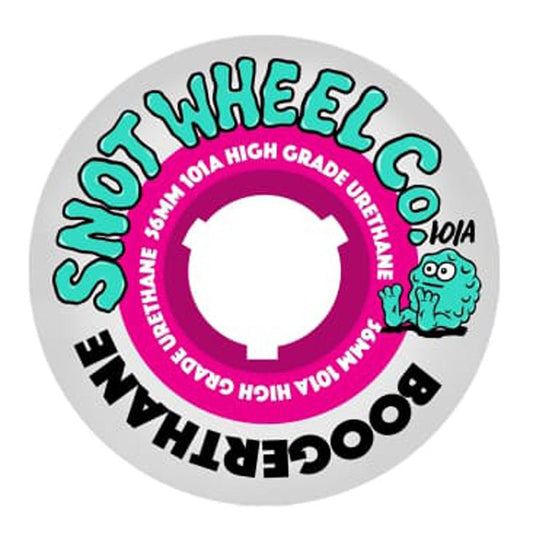 Snot 56mm 101a Boogerthane Team White Outer Pink Core Skateboard Wheels 4pk - 5150 Skate Shop