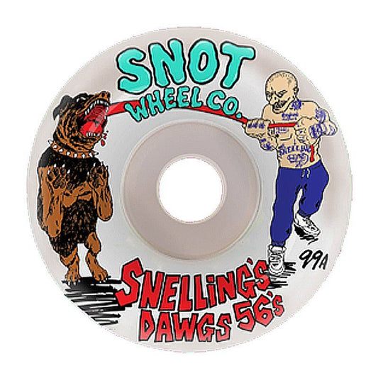 Snot 56mm 99a Snelling's Dawgs Conical (Glow In The Dark) Skateboard Wheels 4pk 5150 Skate Shop