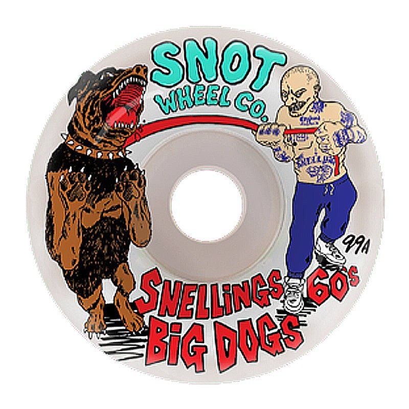 Snot 60mm 99a Snelling's Big Dawgs Conical (Glow In The Dark) Skateboard Wheels 4pk 5150 Skate Shop