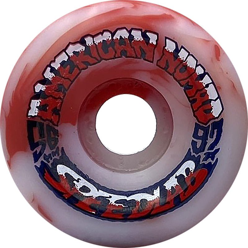 Speedlab 56mm 97a Nomads Red/White Swirl Bloodstain Edition Skateboard Wheels 4pk-5150 Skate Shop