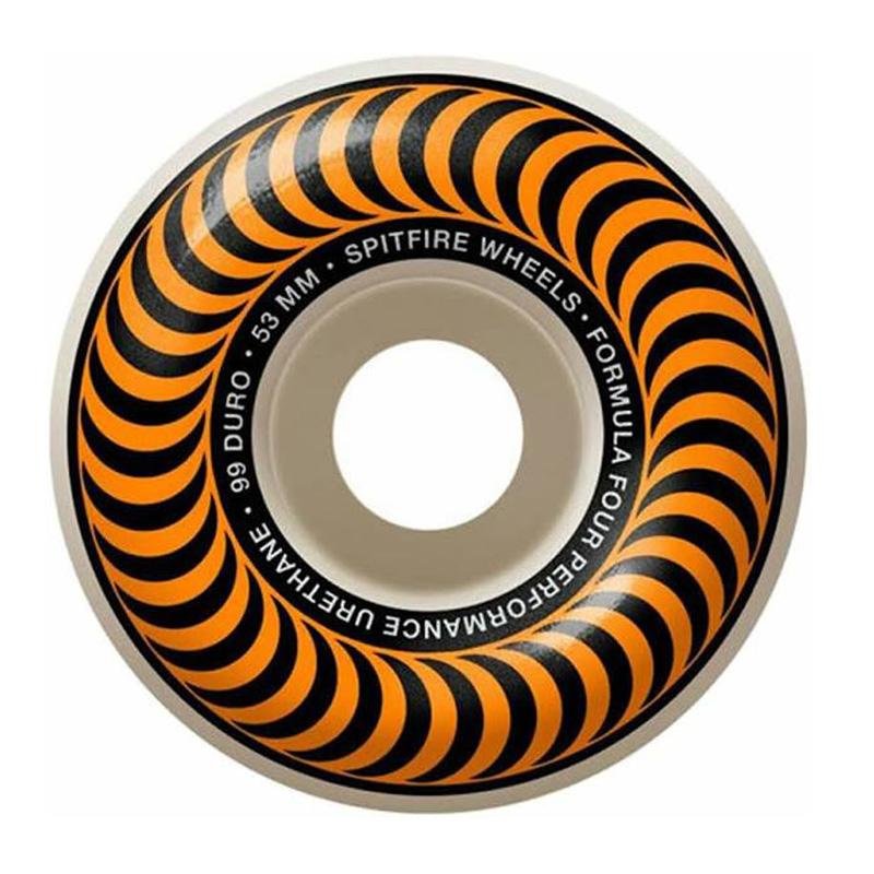 Spitfire 53mm 99a F4 Classics Orange/White Skateboard Wheels 4pk-5150 Skate Shop