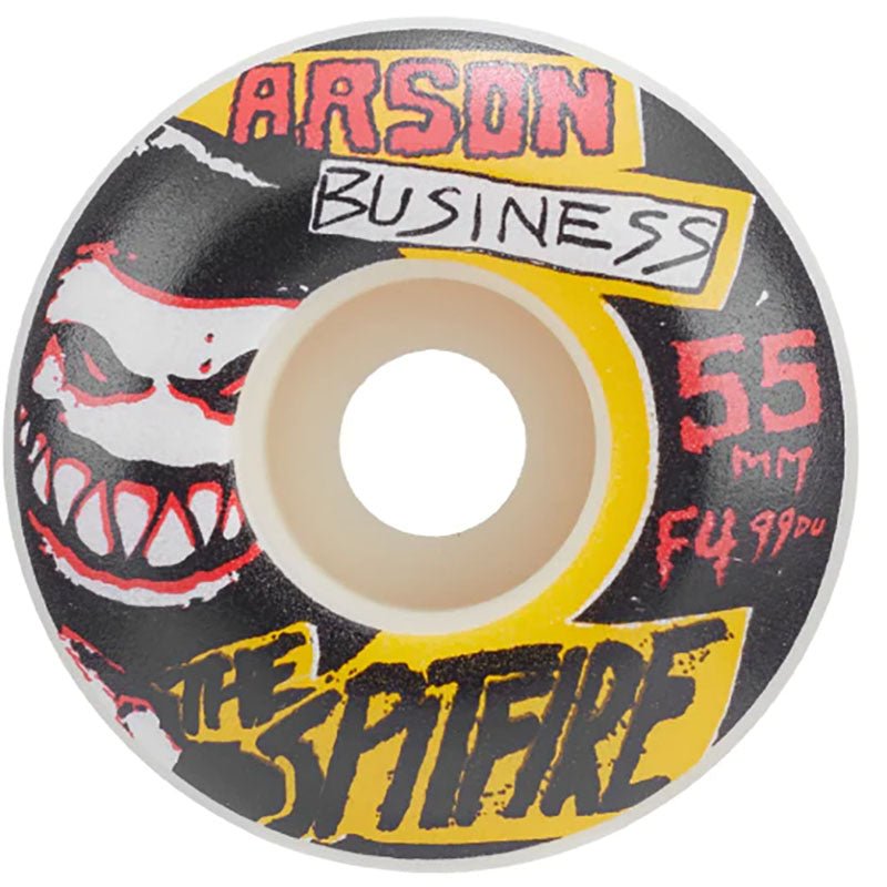 Spitfire 55mm 99d Formula Four Classic Arson Business Skateboard Wheels 4pk - 5150 Skate Shop