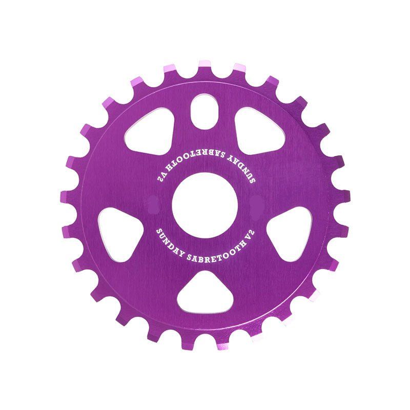 Sunday Sabretooth V2 Anodized Purple 28T Sprocket 5150 Skate Shop