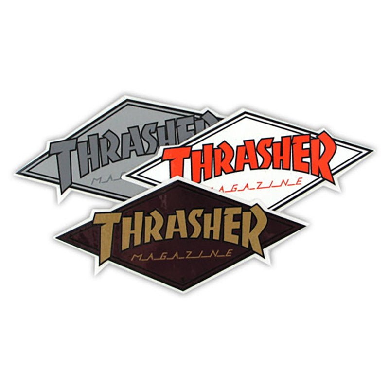 Thrasher Magazine 4" x 2" Diamond Stickers-5150 Skate Shop