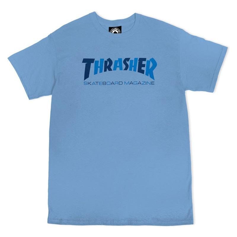 Thrasher Skateboard Magazine Checkers Carolina Blue T-Shirts 5150 Skate Shop