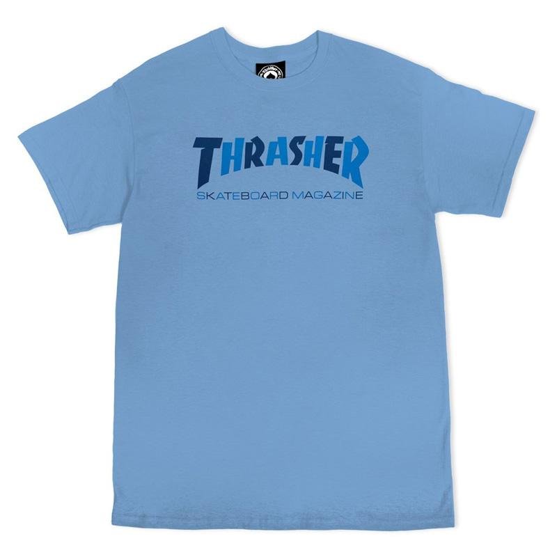 Thrasher Skateboard Magazine Checkers Carolina Blue T-Shirts - 5150 Skate Shop