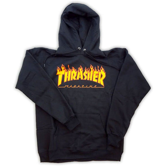 Thrasher Skateboard Magazine FLAME BLACK Hoodies 5150 Skate Shop