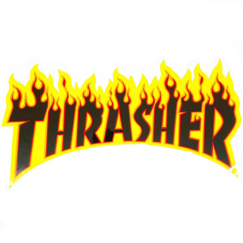 Thrasher Skateboard Magazine FLAME Large 10.5" x 5.5" Stickers-5150 Skate Shop