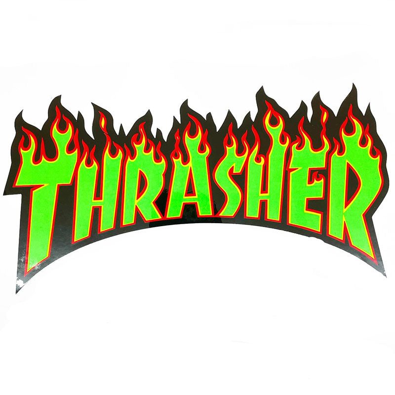 Thrasher Skateboard Magazine FLAME Large 10.5" x 5.5" Stickers-5150 Skate Shop