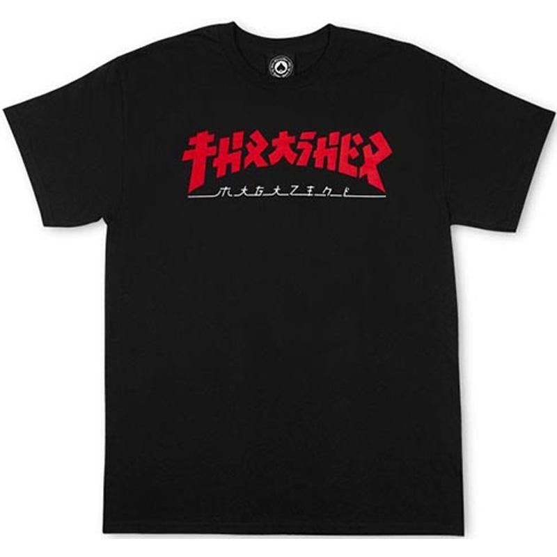 Thrasher Skateboard Magazine Godzilla Black T-Shirts 5150 Skate Shop