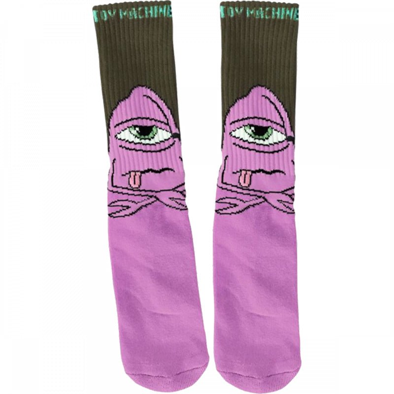 Toy Machine Lavender/Forest Bored Sect Crew Socks - 5150 Skate Shop