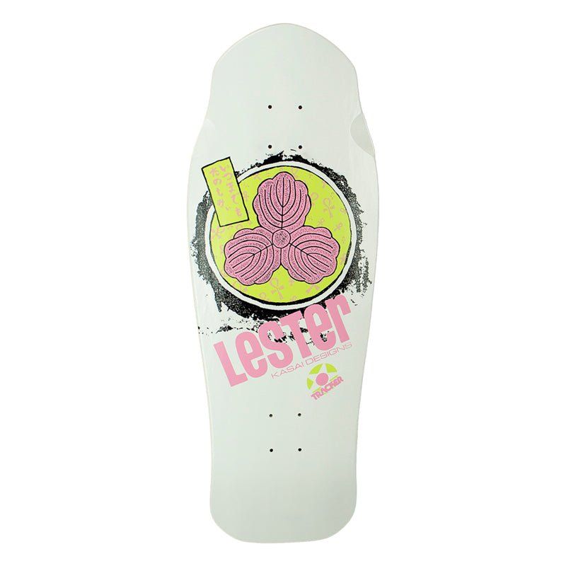 Tracker 10.3/8" x 30.5" Lester Kasai Oak Leaf White Skateboard Deck 5150 Skate Shop