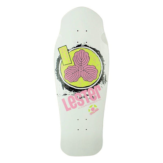 Tracker 10.3/8" x 30.5" Lester Kasai Oak Leaf White Skateboard Deck 5150 Skate Shop