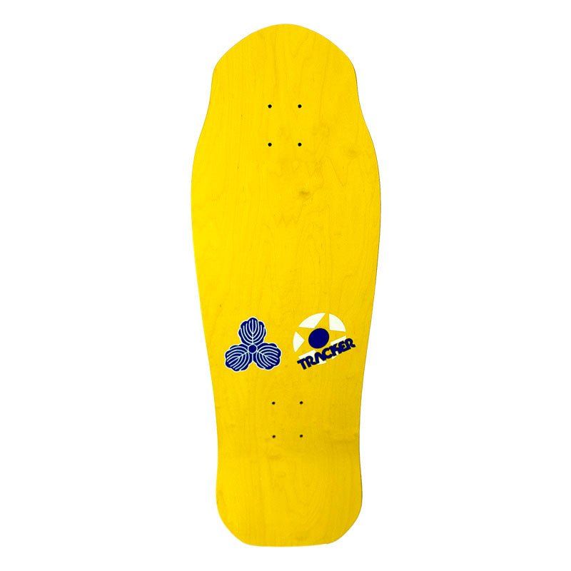 Tracker 10.3/8" x 30.5" Lester Kasai Oak Leaf Yellow Skateboard Deck 5150 Skate Shop