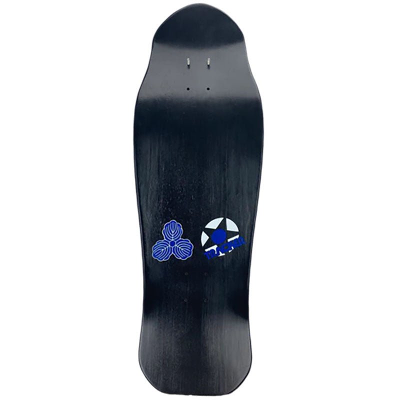 Tracker 10 3/8" x 30.5" Black Dip Lester Kasai Oak Leaf Modern Concave Skateboard Deck - 5150 Skate Shop