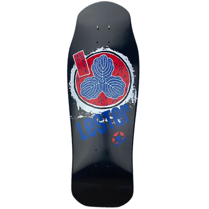 Tracker 10 3/8" x 30.5" Black Dip Lester Kasai Oak Leaf Modern Concave Skateboard Deck - 5150 Skate Shop