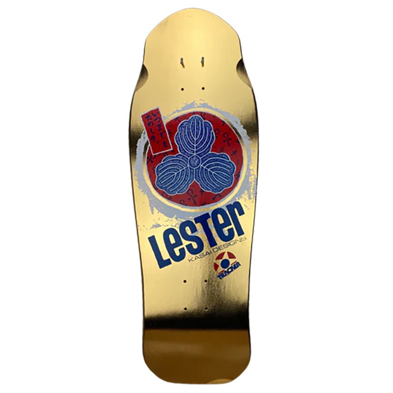 Tracker 10 3/8" x 30.5" Limited Gold Foil Lester Kasai Oak Leaf Skateboard Deck-5150 Skate Shop