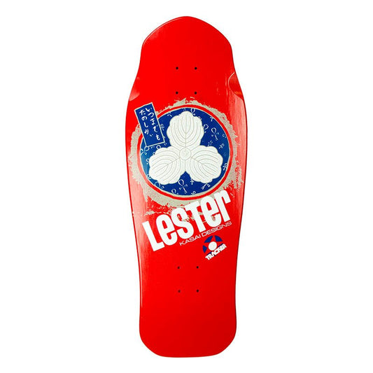 Tracker 10.3/8" x 30.5" Lester Kasai Oak Leaf Red Skateboard Deck - 5150 Skate Shop