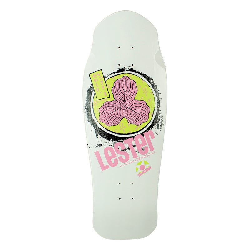 Tracker 10.3/8" x 30.5" Lester Kasai Oak Leaf White Skateboard Deck - 5150 Skate Shop