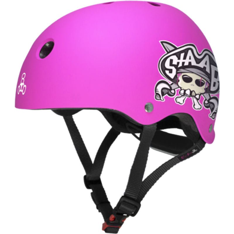 Triple 8 Lil 8 Staab Matte Neon Pink Helmet CPSC - 5150 Skate Shop