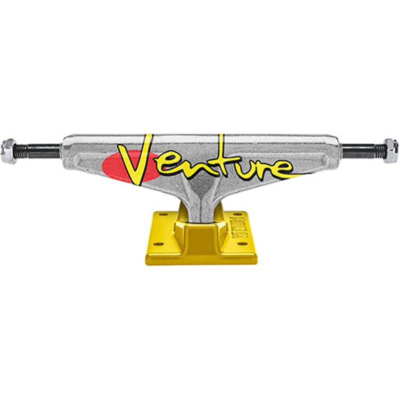 Venture 5.0 HI 92 Fullbleed Polished/Yellow Skateboard Trucks 2pk - 5150 Skate Shop