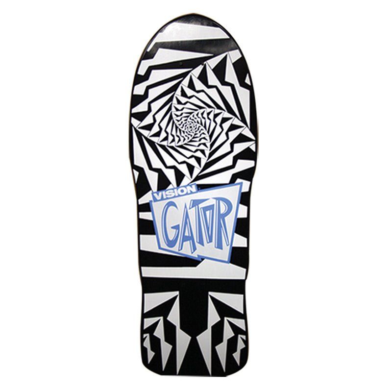 Vision 10.25" x 29.75" Gator II Black White Skateboard Deck 5150 Skate Shop