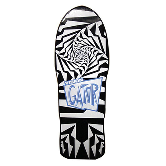 Vision 10.25" x 29.75" Gator II Black White Skateboard Deck 5150 Skate Shop