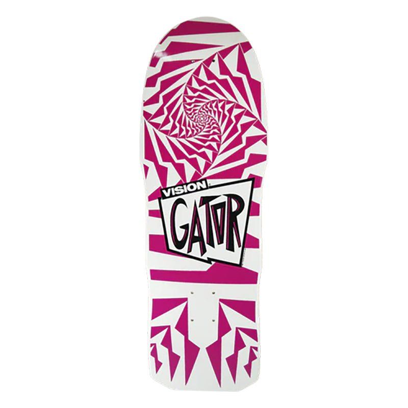 Vision 10.25" x 29.75" Gator II White Pink Skateboard Deck 5150 Skate Shop
