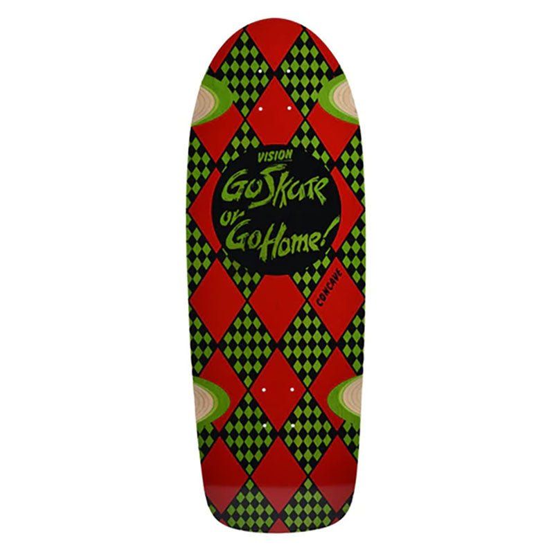 Vision 10.25" x 30" Go Skate or Go Home (LIME STAIN) Skateboard Deck 5150 Skate Shop