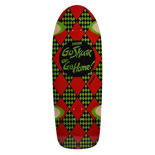 Vision 10.25" x 30" Go Skate or Go Home (LIME STAIN) Skateboard Deck 5150 Skate Shop