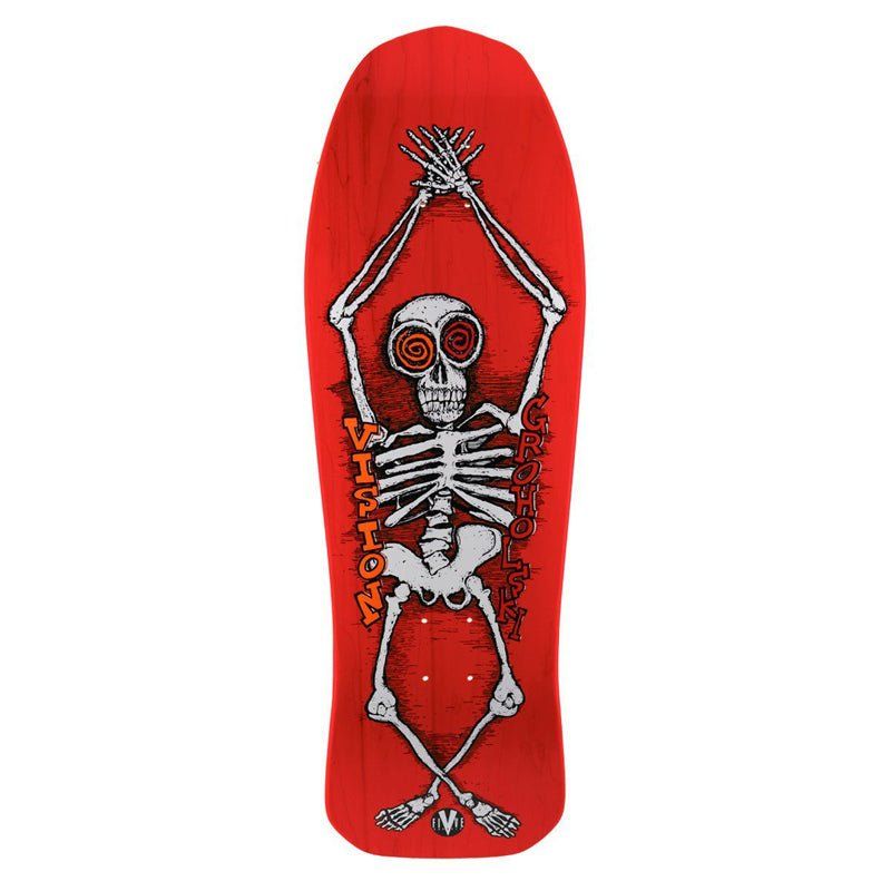Vision 10" x 30.25" Groholski Skeleton Modern Concave Red Skateboard Deck 5150 Skate Shop