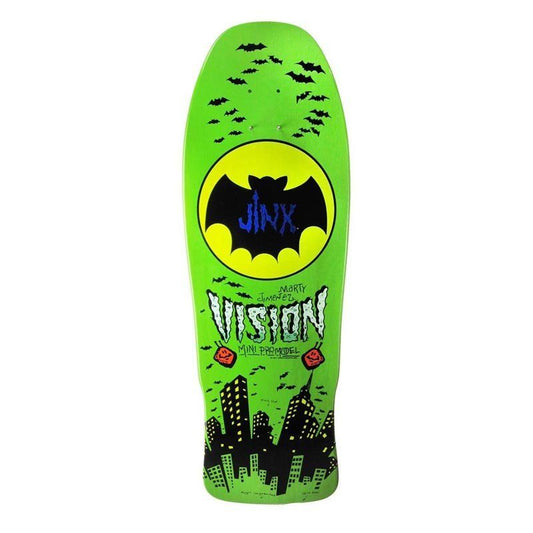 Vision 10"x 30.25" Jinx Mini Pro Model Modern Concave (LIME STAIN) Skateboard Deck 5150 Skate Shop