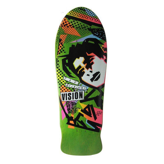 Vision 10" x 30.25" MG Modern Concave Lime Stain Skateboard Deck 5150 Skate Shop