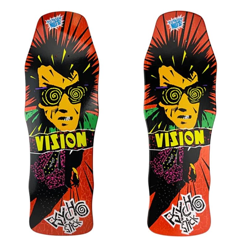 Vision 10" x 30" Dipped Crackle "Double Take" Series Psycho Stick Skateboard Deck - 5150 Skate Shop